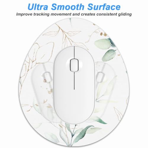Rimilak Small Mouse Pad 8.2 x 7 Inch, Irregular Mini Mousepad, Boho Leaves | Non-Slip Rubber Base, Waterproof Compact Mouse Mat for Laptop Computer Wireless Mouse Keyboard Home Office Travel - color: Boho Leaves, size: 8.2L x 7W inches
