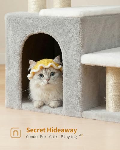 Aechonow 3-in-1 Cat Stairs for High Bed Couch, Multifunctional | Dog Steps for Small Doggie Pet Rabbits,19'' Tall, Beige, Medium - size: M-Beige