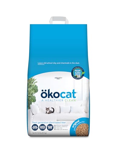 ökocat Original Natural Wood Clumping Cat Litter, Odor Control 18.8 lbs - size: Large Bag, style: Original