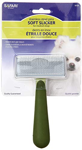 Coastal Pet Safari Dog Soft Slicker Brush - Dog Grooming Brush for Shedding - for Dogs with Short, Medium and Long Hair - Medium - 6.25" x 3.5" - size: Medium