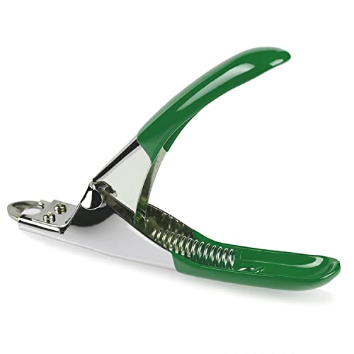 Dog Cat Pets Nail Clippers, Professional Pets Claw Trimmer with Free Nail File, Sharp Stainless Steel Blade, Sturdy Non Slip Handles - for Safe, Professional at Home Grooming - color: Green