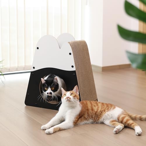 FUKUMARU Cardboard Cat Scratcher, 19.5 Inch Cat Scratching House Indoor | Mountain Shape Vertical Cat Scratcher, Durable Cat Scrathing Pad Board, Kitten Scratching Post for Large Cat, Safe & Secure