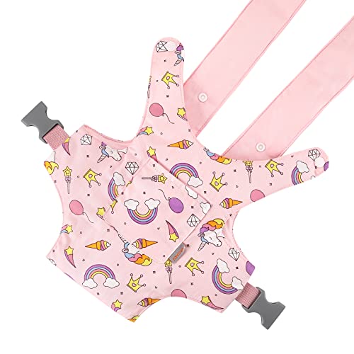 GAGAKU Doll Carrier Doll Accessories Stuffed Animal Carrier with Adjustable Straps for Kids – Pink (Stars) - color: Pink