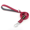 Plutus Pet Heavy Duty Dog Leash with Lockable Aluminum Carabiner, 4 FT Long | Double-Sided Reflective Nylon, Padded Handle, Heavy Duty, for Puppy Small Medium and Large Dogs (Red, 1" x 4') - color: Burgundy Red, size: 1" x 4'