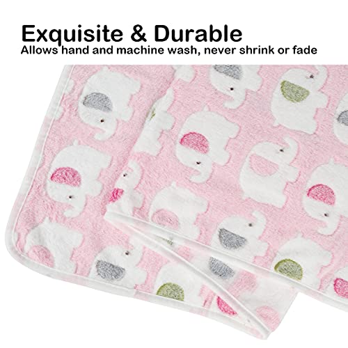 Dono 1 Pack 3 Dog Blankets, Soft Fluffy Fleece Pet Blanket Warm Sleep Mat Paw Print Design Puppy Kitten Throw Blankets Doggy Blanket for Dogs - color: Pink/Blue/Yellow, size: Small(23*16")