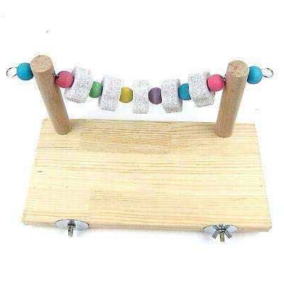 YOU+ Chinchilla Cage Accessories, Wood Platform with Chew Toys Lava Ledge Blocks for Mouse Chinchilla Rat Gerbil Dwarf Hamster