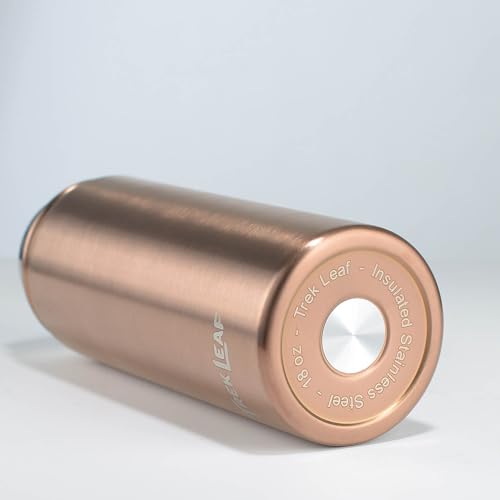 Travel Water Bottle with 3 Lids (Spout, Straw, Flip) Leak Proof, Quality, Vacuum Insulated, Stainless Steel (Rose Gold, 18 oz) - color: Rose Gold, size: 18 Ounces