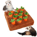 Ferret Foraging Toys Novelty Carrot Snuffle Mat Interactive Pet Treat Enrichment Toys for Small Animals Bunny Rabbit Chinchilla Guinea Pig Hamster (12Carrot) - color: 12Carrot