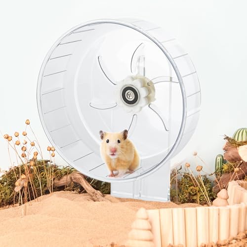 Silent Hamster Exercise Wheel - Hamster Toys Cages Accessories 7.9 Inch Running Spinner with Adjustable Stand Quite Runner for Small Animal Pet Gerbil Dwarf Syrian Hedgehog Rat Mouse Mice - size: 7.9 inch with acrylic stand