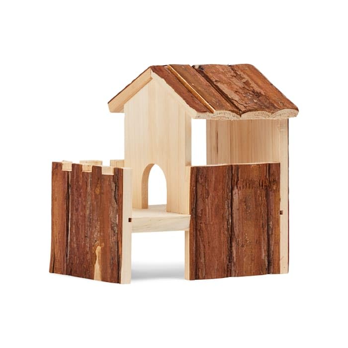 EveryYay by Petco Natural Wooden House Hideaway for Small Animals