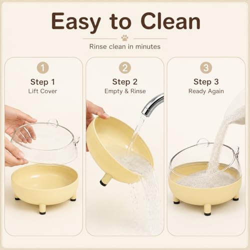 Meow&Woof Hamster Sand Bath Container, Large Sandbox Toilet Gerbil Batheoom, Tiny Chinchilla Dust Bathtub Sand Bath Box for Hamster Cage Accessories 5.2 Inch-Grey - color: Grey