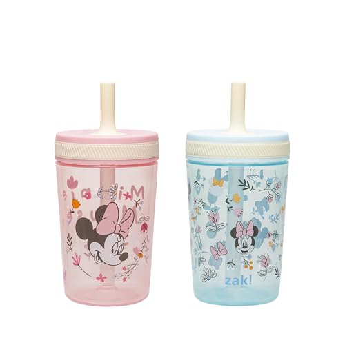 Zak Designs Disney Minnie Mouse Kelso Toddler Cups For Travel or At Home, 15oz 2-Pack Durable Plastic Sippy Cups With Leak-Proof Design is Perfect For Kids (Minnie Mouse) - color: Disney Minnie Mouse