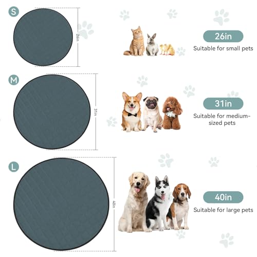 Siedihit Washable Reusable Pet Pee Pads, Absorbent Non-Slip Training Mat | for Dog Cat Rabbit Puppy Kitten, Whelping Playpen Crate Bed Cage Home Indoor Outdoor (Small - 2pack, Round) - size: Small - 2pack
