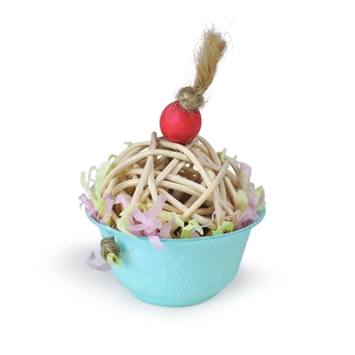 Prevue Pet Products Sugarcane Cupcake Small Animal Chew Toy - size: 2 1/2" L x 2 1/2" W x 3 3/4" H