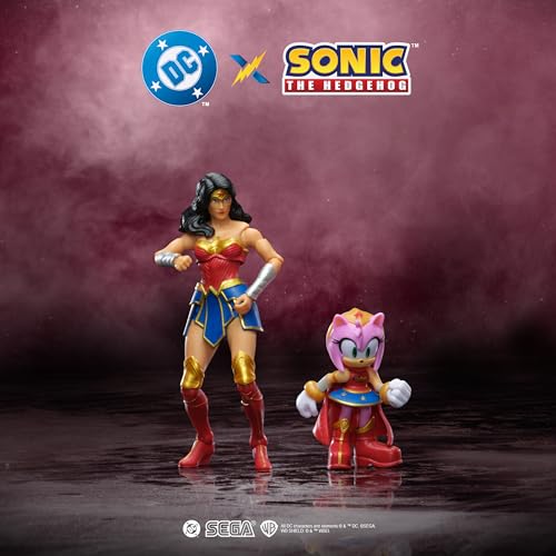 DC X Sonic the Hedgehog Amy as Wonder Woman & Wonder Woman 2.5/5-inch Figures Multipack - style: 5" Wonder Woman with 2.5" Amy Wonder Woman