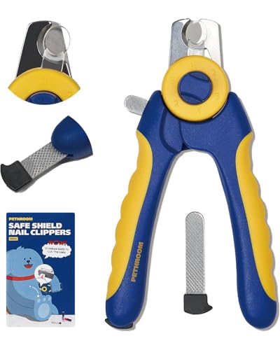 Professional Dog Nail Clipper with Safety Guard, Avoid Overcutting | Adjustable Cutting Length 1–3mm, Durable Stainless Steel Pet Nail Trimmer for Small, Medium & Large Dogs and Cats