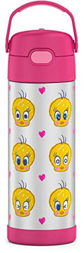 THERMOS FUNTAINER Water Bottle with Spout, 16oz, Looney Toons | Kids Stainless Steel Insulated Water Bottle, Keeps Drinks Cold Longer for School & Play, BPA-Free - color: Looney Tunes, size: 16 Ounces