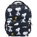 AI ACCESSORY INNOVATIONS Peanuts 16” Backpack With Front Pocket for Girls & Boys, Allover Print Bookbag Featuring Snoopy & Woodstock, Black - color: Black