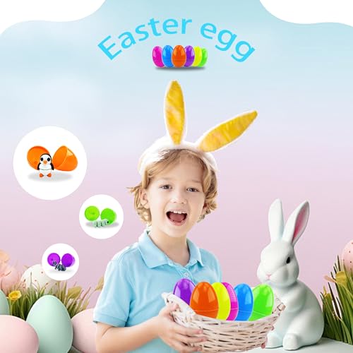 Easter Egg with 38 pcs 3D Printed Animal Figurines Set,Articulated, Flexible, and Exquisitely Cute, Easter Basket Stuff Fillers with Easter Egg, for Kids. - style: Animal G