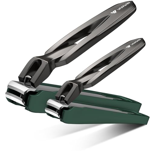 Nail Clippers for Men with Catcher, 2-Pack Large & Small Anti-Splash Nail Clippers for Fingernails & Toenails, Sharp Stainless Steel Heavy-Duty Self-Collecting Nail Cutter for Men Women - style: Big & Small