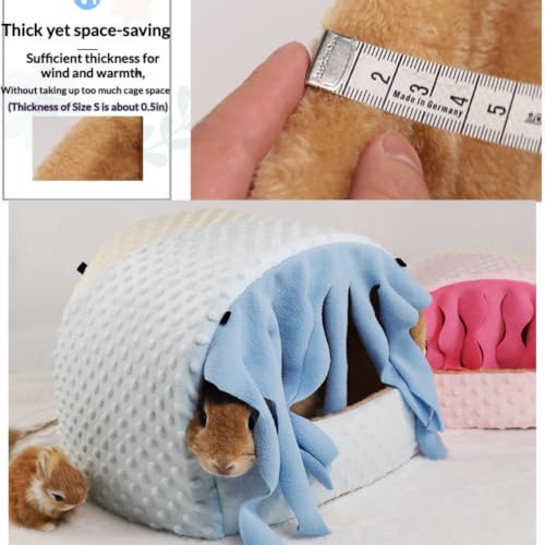 Small Pet Hideout No Bottom Guinea Pig Rabbit Cave Toilet Cover (Pink,Medium) - color: Pink, size: Medium