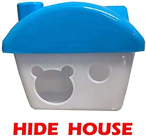 Mcage 2-Levels Hamster Habitat Home House Rodent Gerbil Mice Rats Animals Critters Cage Expansible and Customizable with Hide House Running Wheel Food Dish Water Drinking Bottle Deep Base - color: Blue, size: 19"L x 12"W x 15"H | 2-Floors