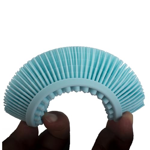 DNC Exfoliating Silicone Body Scrubber Shower Bath Body Brush loofah Easy to Clean, Lathers Well, Eco Friendly, Long Lasting (Blue - color: Blue