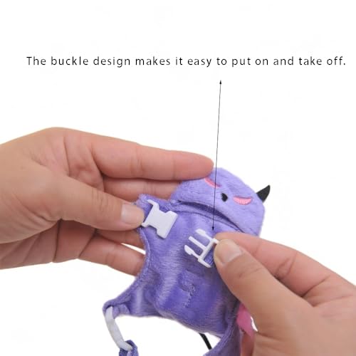 Small Animal Harness and Leash Set, Adjustable Escape Proof Ferret Harness Vest for Adult Ferret, Meerkat, King Squirrel & Fancy Rat, Soft Comfortable Pet Walking Harness with Leash - color: Purple