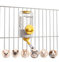 30oz Ball-Tip Hanging Water Bottle for Small Animal Cage Yellow | Visible Water Level， Controlled Drinking Flow， Helps Keep Bedding Drier， External Mount Saves Cage Space - color: Yellow
