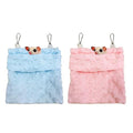 2 Pcs Sugar Glider Bonding Pouch Carrier Bag, Sugar Glider Bed Pouch, Sling Sleep Bag with Adjustable Strap for Hamster Hedgehog Gliders Ferret Squirrels Small Animal (Blue and Pink)