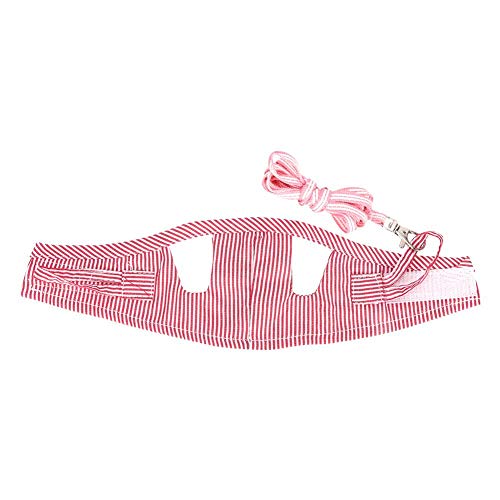 Squirrel Vest Harness Small Pet Harness and Leash Set Soft Adjustable Outdoor Walking Vest for Guinea Pig Chinchilla Ferret Rabbit S Red