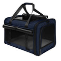 Cat Carrier for Travel, Soft-Sided, Top Loading, Privacy Curtain, to 20 lbs | Medium Pet Carry Bag Nervous Cat, Vet Visits Car Transport, Luggage Sleeve Suitcase Attachable Small Puppy Crate Kennel Navy - color: Navy