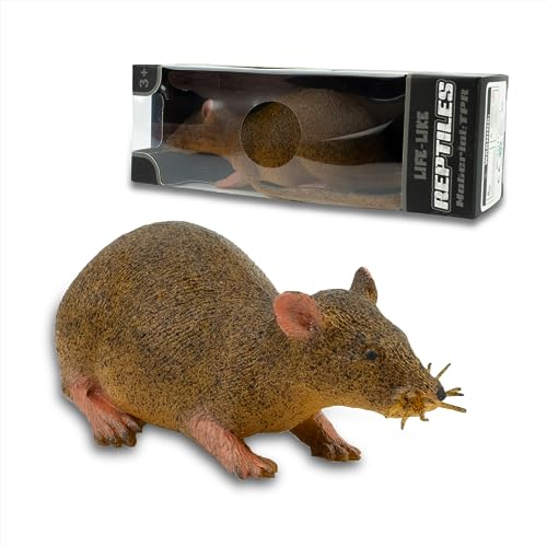 Reptile Toy with Mouse, Soft Rubber Squishy Toy, TPR Super Stretch Animal Toys for Kids, Perfect for Gifts, Party Favors, and School Projects (Mouse) - style: Mouse