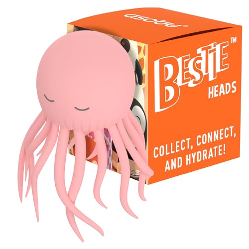 Bestie Replacement Head, Detachable Soft Silicone Character Topper, Straw | Fits the 16 oz Insulated Bottle, Easy to Swap & Clean, BPA Free - color: JELLYFISH Replacement Head