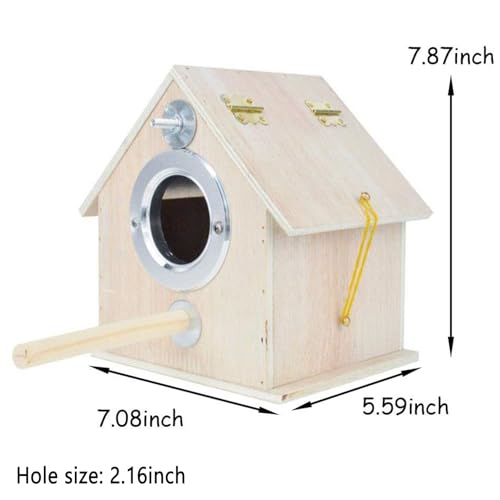 kathson Parakeet Nesting Box,Bird Nest House,Parrots Breeding Mating Hut,Cockatiel Nesting Box for Budgie,Lovebirds,Conure,Canary,Finch and Small Medium Birds,L - size: L