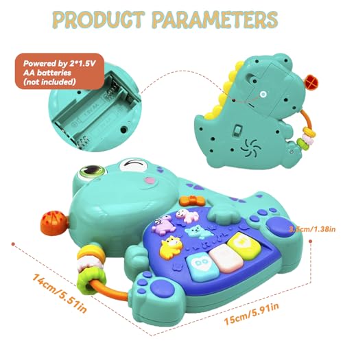 Baby Musical Toys for 1 Year Old Boy Girl, Light Up Music Developmental Learning Toy for Toddlers , Tummy Time Toy12 - 18 Months, Baby Birthday Gift (Dinosaur) - color: Dinosaur