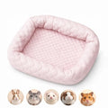 Small Animal Cooling Bed, Ice Silk Summer Pet Bed with Raised Pillow Edges, Non Slip Sleeping Mat for Guinea Pigs, Hamsters, Rabbits and Other Small Pets - color: Pink