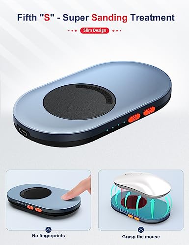 Undetectable Mechanical Mouse Jiggler, Ultra-Slim Mouse Mover, with Random Interval Timer, Driver-Free Mouse Wiggler Shaker Silently（Dark Blue） - color: Dark Blue