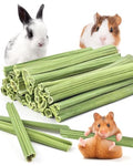 Bissap 35PCS Rabbit Chew Sticks, Natural Papaya Stems Bunny Chews Treats for Rabbit Hamster Chinchilla Guinea Pig Small Animals Organic Molar Chewing Snack - size: 35 PCS