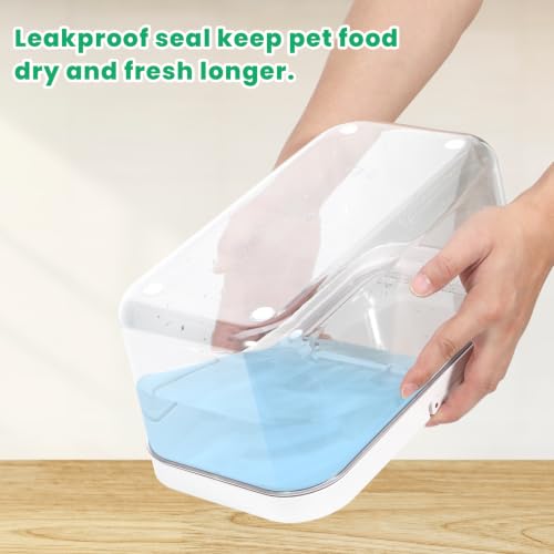 TBMax Pet Dog Cat Food Storage Container 6 Lbs with Airtight Flip-up Lid | One-press Open Lid for Easy Access & Scoop, Airtight Bin Ideal for Pet Food Treat, Small Animal Food Storage, Space-Saving