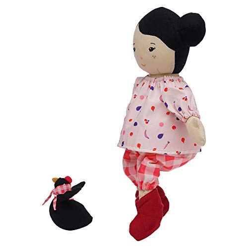 Manhattan Toy Playdate Friends Nico Machine Washable and Dryer Safe 14 Inch Doll with Mini Rooster Stuffed Animal - style: Nico