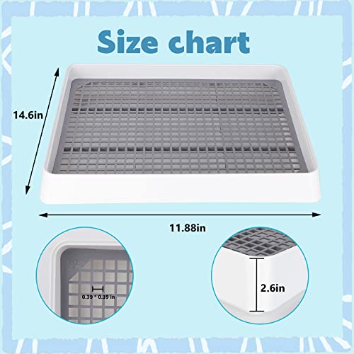 FHTONGE Low Entry Guinea Pig Litter Box with Grid, Rectangular Pet Toilet | 2 Pcs Small Amimal Litter Pan Trainer Tray for Rodent Bunny Hamster Ferret Chinchilla Squirrel Opossum Hedgehog Chipmunk Rat - color: 2 Pcs 0.4" PP Grids, size: 14.6x12x2.6"(40x30