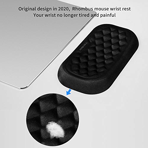 Vaydeer Mouse Wrist Rest Pad, Memory Foam Hand Rest Support Padded for Office, Computer, Laptop, Typing and Wrist Pain Relief and Repair (5.91 inch, Black) - size: Small