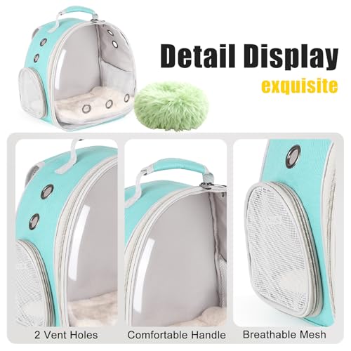 2-Pack Guinea Pig Carrier Backpack and Playpen with Lid, Breathable Pet Playpen Pop Open Exercise Fence, Portable Small Animal Cage for Rabbits, Chinchillas, Squirrel, Lizard, Sugar Glider - color: Green