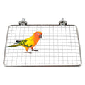 Platform Perch for Parrots,7.87 x 5.90 Inch Bird Flat Perches Stainless Steel Budgie Stand Shelf Rectangle Anti-Chewing Bird Cage Accessories for Small Cockatiel Budgie