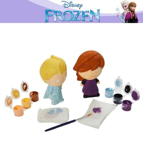 Innovative Designs Disney Frozen DIY Paint Your Own Figurines Arts and Crafts Set for Girls - Elsa & Anna - style: Frozen 2 pack