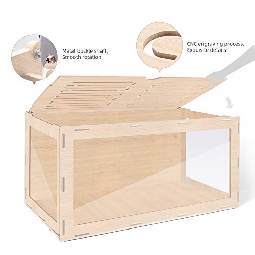 Niteangel Bigger World - MDF Aspen Terrarium for Hamster Gerbils Mice Lemming Degus or Other Small-Sized Pets(39.4 x 19.7 x 19.7 inches, Burlywood) - size: 39.4"L x 19.7"W x 19.7"H