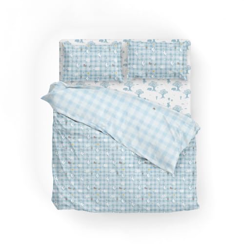 Northwest Disney Winnie The Pooh Funny Friends Full Comforter Set 5 Piece Reversible Design Ultra Soft Fade Resistant Microfiber Kids Bedding Set Officially Licensed - color: Winnie Full
