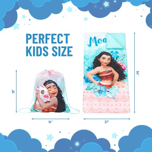Jay Franco Disney Moana Tropical Slumber Sack - Cozy & Warm Kids Lightweight Slumber Bag/Sleeping Bag (Official Disney Product) - color: Multi - Moana