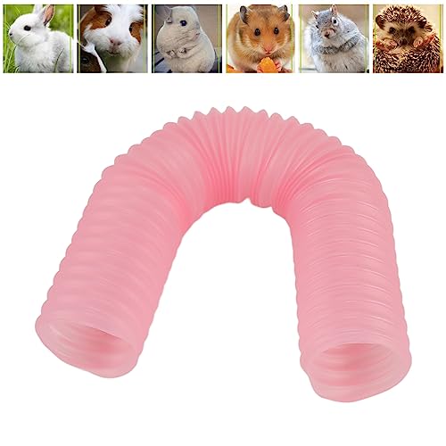 Portable Small Animal Tunnel, Collapsible Plastic Guinea Pigs Tube, Fun Toys Pet Exercising Training Hideout Tunnels for Ferrets, Guinea Pigs, Gerbils, Hamsters, Dwarf Rabbits